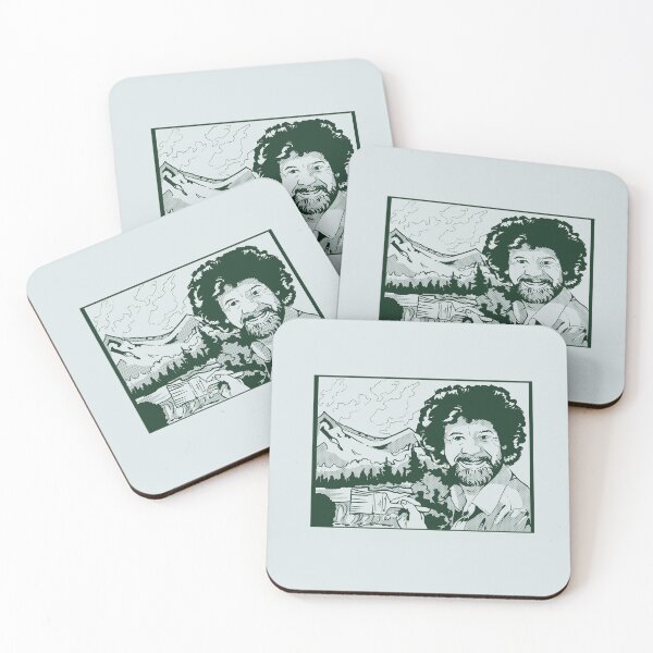 Item preview, Bob Ross painting | Pop Art Inspired Illustration designed and sold by pinkybat.