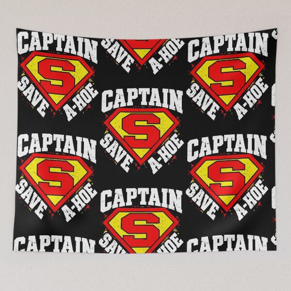 Item preview, Captain Save a Hoe Funny Superhero Slogan designed and sold by RDGNR.