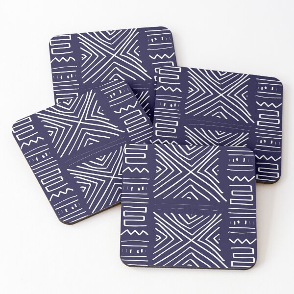 Item preview, Bogolan Mud Cloth Pattern Blue designed and sold by Wolagno.