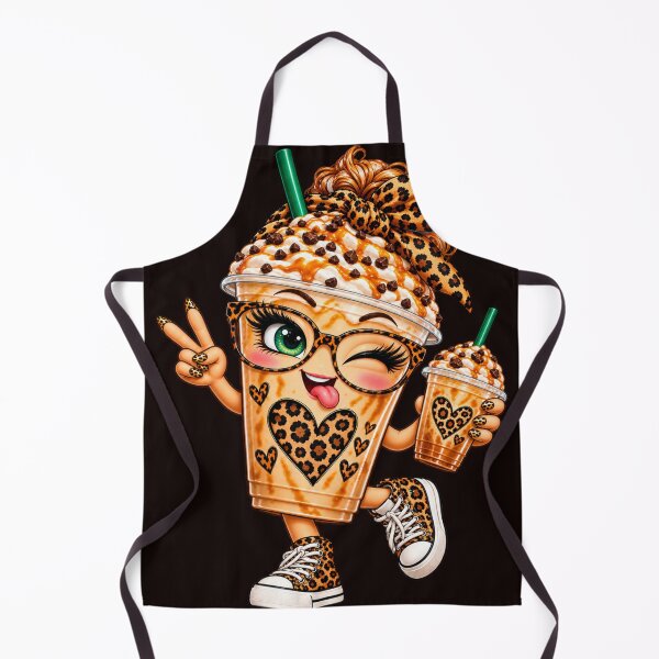 Item preview, Sassy Leopard Caramel Frappuccino Character designed and sold by ShopFanCreation.