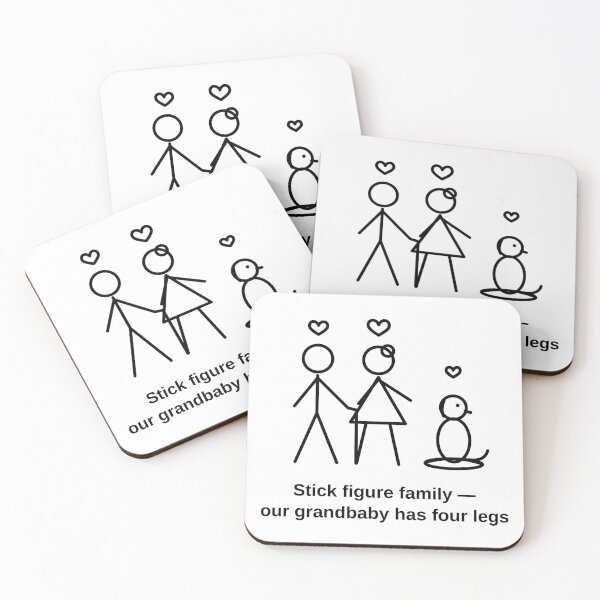 Item preview, Stick Figure Family Our Grandbaby Has Four Legs designed and sold by porchswings.
