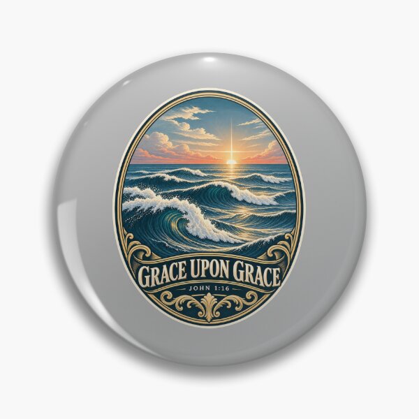 Item preview, Grace Upon Grace Christian Ocean Waves designed and sold by BROHLine Studio.