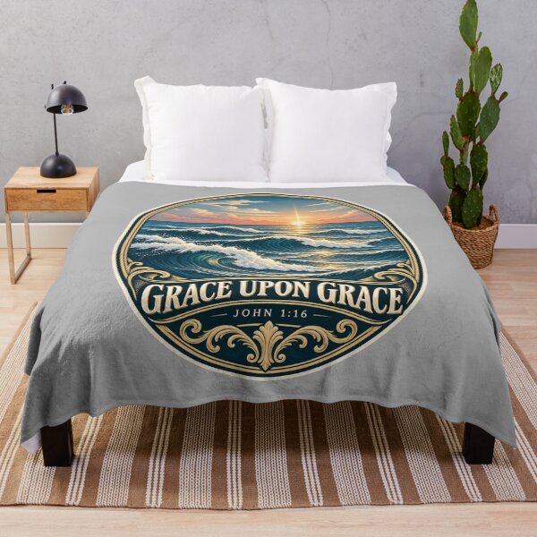 Item preview, Grace Upon Grace Christian Ocean Waves designed and sold by BROHLine Studio.