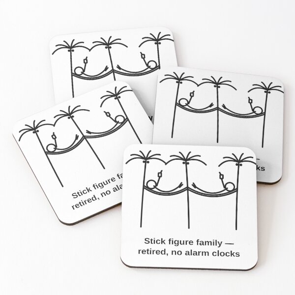 Item preview, Stick Figure Family Retired No Alarm Clocks designed and sold by porchswings.