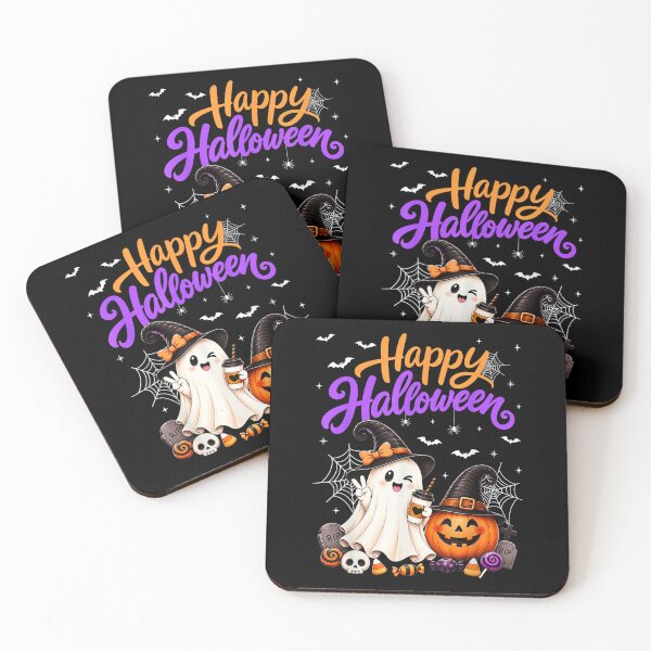 Item preview, Happy Halloween Cute Ghost Pumpkin Spooky Men Women Kids designed and sold by Suzu Comena.
