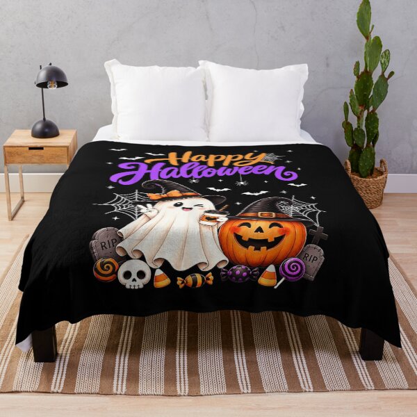 Item preview, Happy Halloween Cute Ghost Pumpkin Spooky Men Women Kids designed and sold by Suzu Comena.