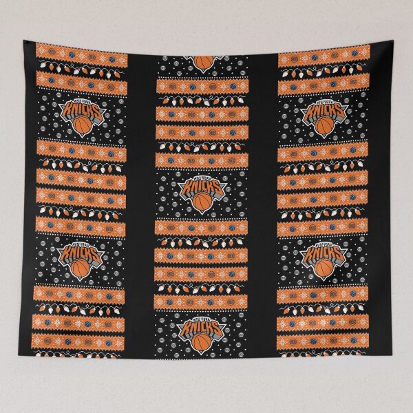 Item preview, New York Knicks Holiday Lights Ugly Christmas Fan designed and sold by RDGNR.