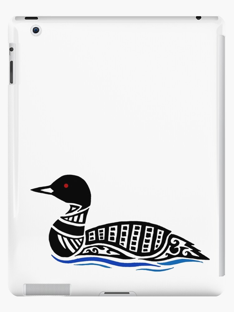 Common Loon Tribal Design Colored Ipad Case Skin By Kitayamadesigns Redbubble