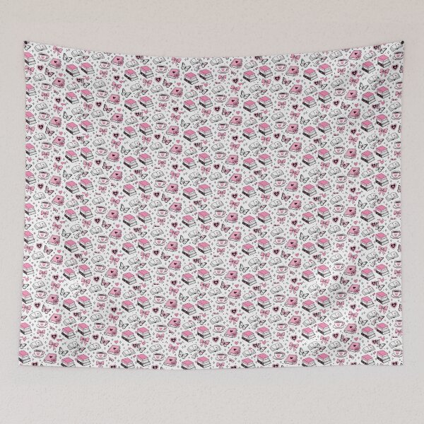 Item preview, Bookish Pink Sweet Treats Pattern designed and sold by izziemg.