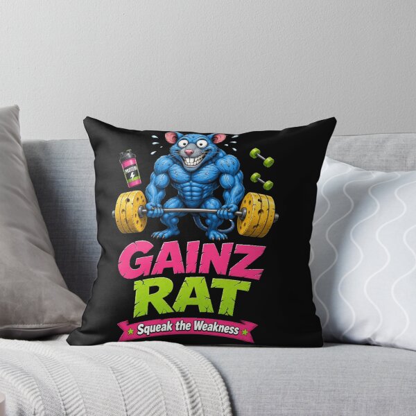 Item preview, Gainz Rat Squeak The Weakness Funny Buff Blue Rat Gym Workout designed and sold by StrongEveryDayStore.