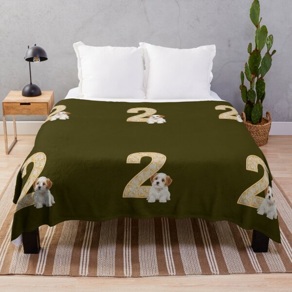 Item preview, Happy 2nd Brithday Golden Number with Sweet Dog designed and sold by Mattigiov.