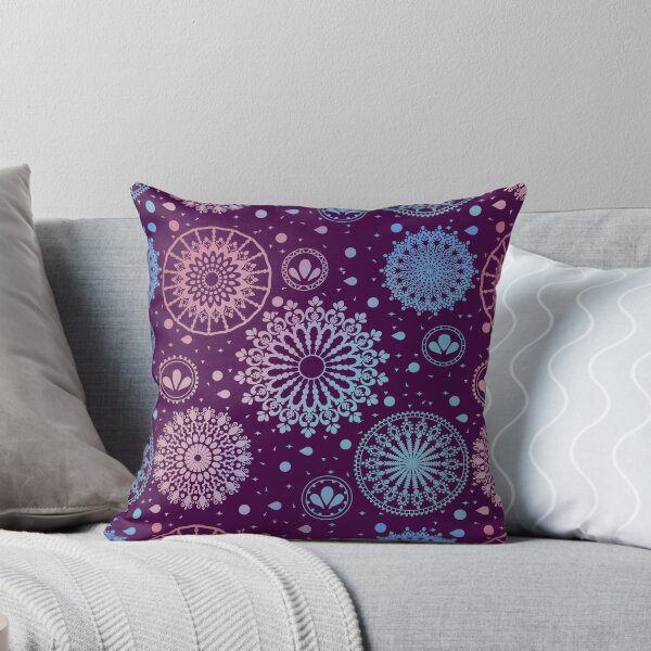 Item preview, Blue and Pink Mandalas on Plum  designed and sold by JaygiesDesign.