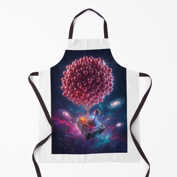 Item preview, Cosmic Retro Joystick Red Balloons Pop Surrealism Gaming Art designed and sold by Rain-Road.