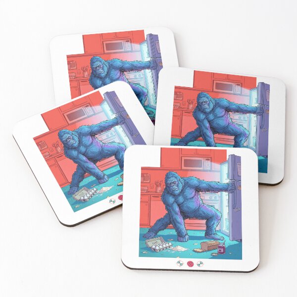 Item preview, Bigfoot Midnight Fridge Yoga - Late Night Stretch & Snack Humor designed and sold by Whimsy Trail Co.