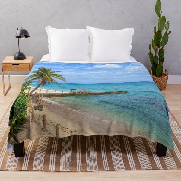 Item preview, Tropical Pier and Palm Tree Ocean View designed and sold by 4kstudiostt.