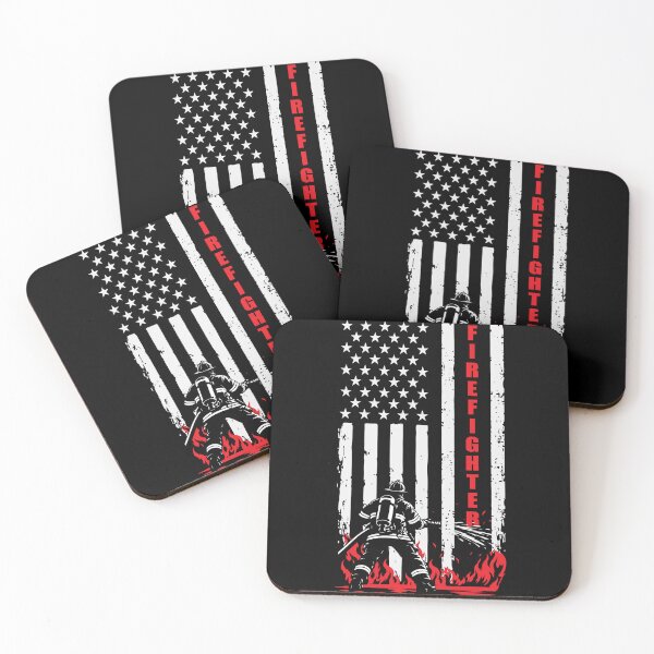 Item preview, Firefighter in Action - American Flag Fire Rescue designed and sold by Marshallamoakohene.