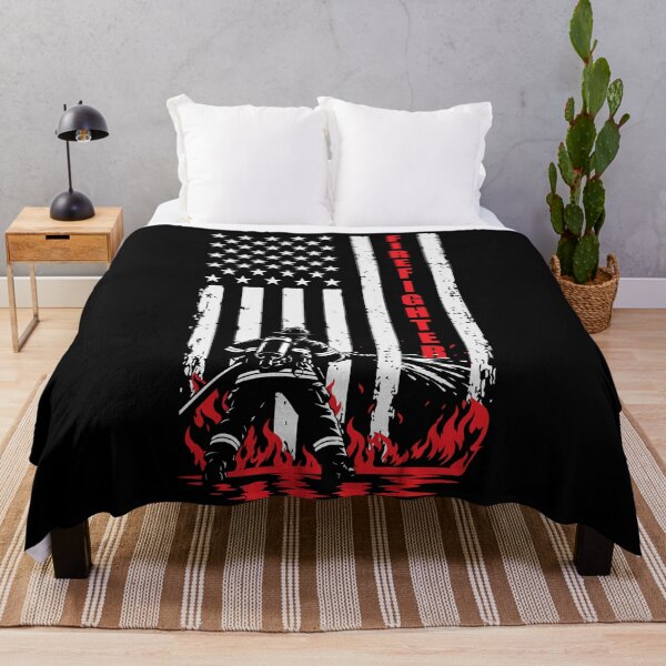 Item preview, Firefighter in Action - American Flag Fire Rescue designed and sold by Marshallamoakohene.