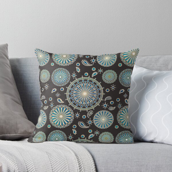 Item preview, Floral Motifs on Dark Brown  designed and sold by JaygiesDesign.