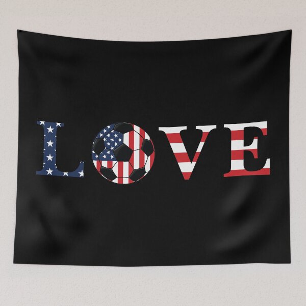Item preview, Love Soccer - American Flag Patriotic Soccer Fan  designed and sold by Marshallamoakohene.
