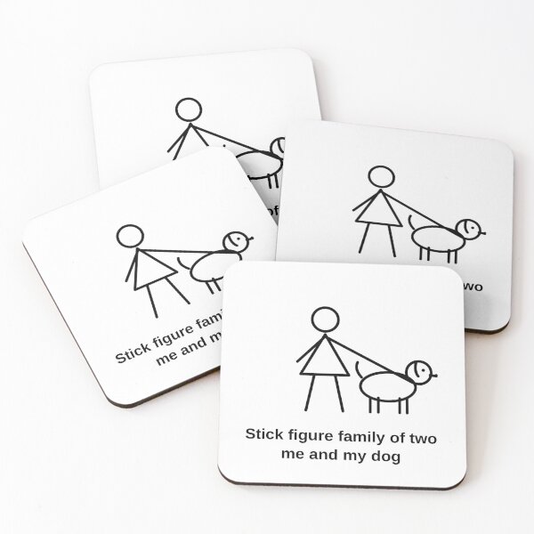 Item preview, Stick Figure Family of Two Me and My Dog designed and sold by porchswings.