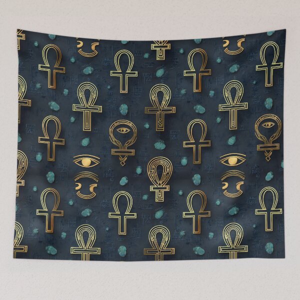 Item preview, Ancient Egyptian Mythology Anubis Ankh Pattern DESIGN 247 designed and sold by The Design Asset Station.