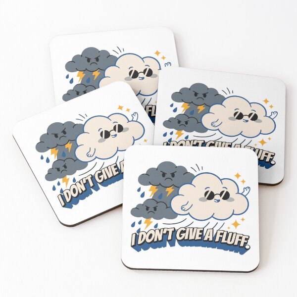 Item preview, I Dont Give A Fluff Funny Cute Cloud Pun Sarcastic Quote designed and sold by Per My Last Nerve Studio.