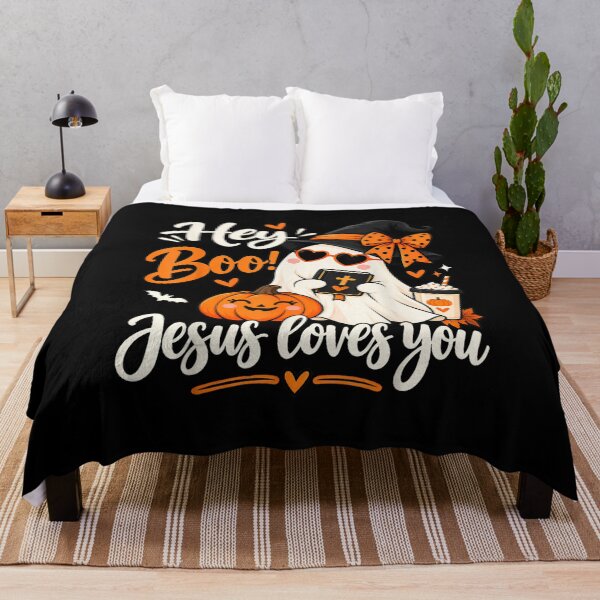 Item preview, Hey Boo Jesus Loves You Halloween Christian Spooky Season designed and sold by Suzu Comena.