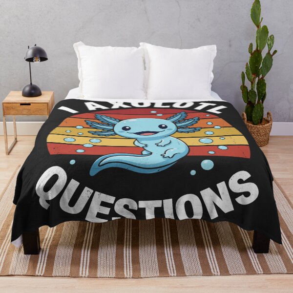 Item preview, I Axolotl Questions Cute Axolotl Pun Retro Sunset designed and sold by BUNNIES-EL.