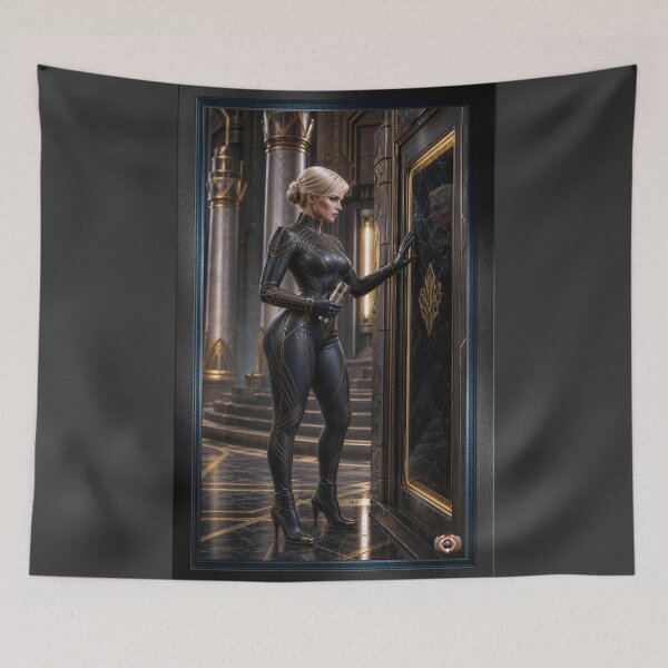 Item preview, Archive Portal Infiltration Of Oscelia Vaughnberg Captivating AI Concept Art by Xzendor7 designed and sold by Xzendor7 Digital Art Creations.