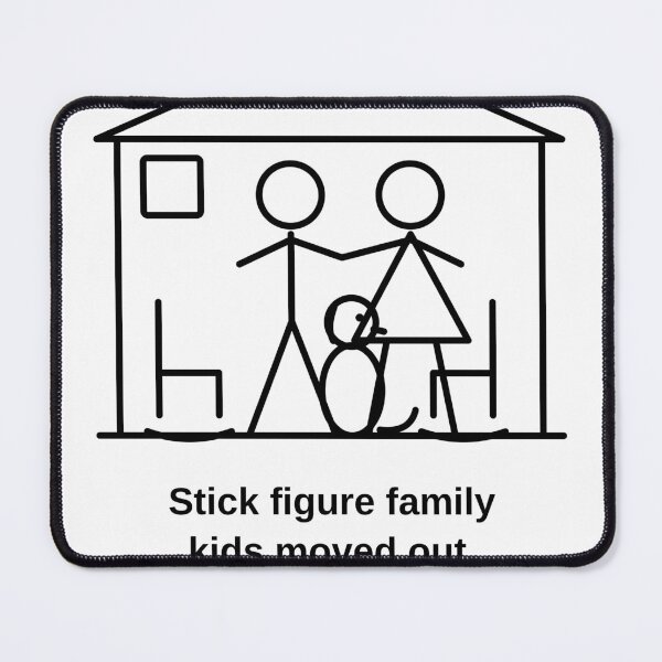Item preview, Stick Figure Family Kids Moved Out Dog Moved In designed and sold by porchswings.