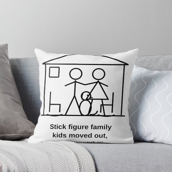 Item preview, Stick Figure Family Kids Moved Out Dog Moved In designed and sold by porchswings.