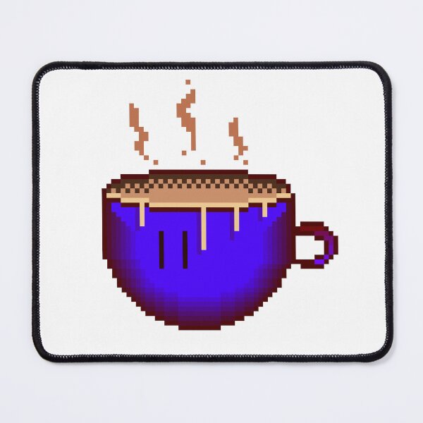 Item preview, Pixel Art Coffee Cup Steam Blue Mug Retro designed and sold by RetroRlx.