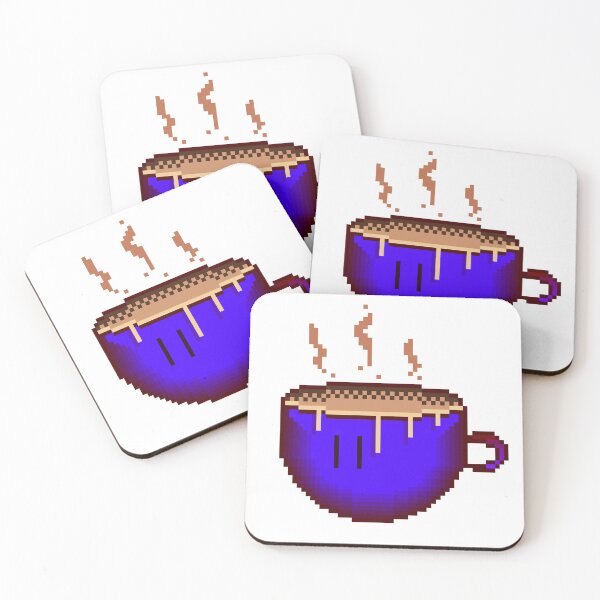 Item preview, Pixel Art Coffee Cup Steam Blue Mug Retro designed and sold by RetroRlx.