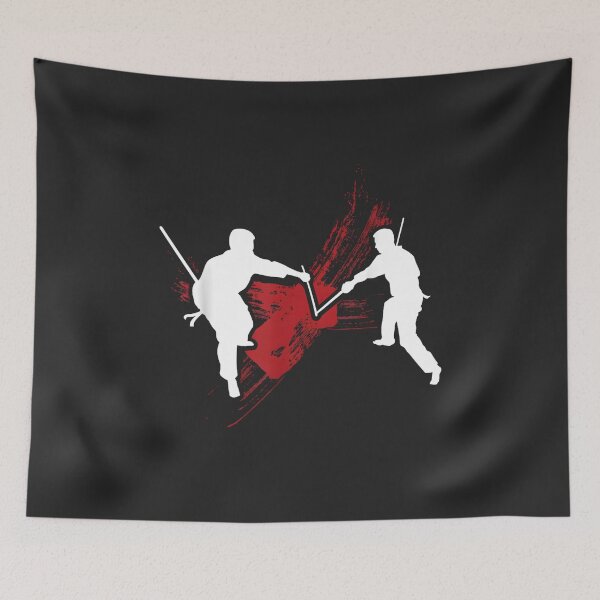 Item preview, Arnis Eskrima Stick Sparring Martial Arts Silhouette designed and sold by BUNNIES-EL.