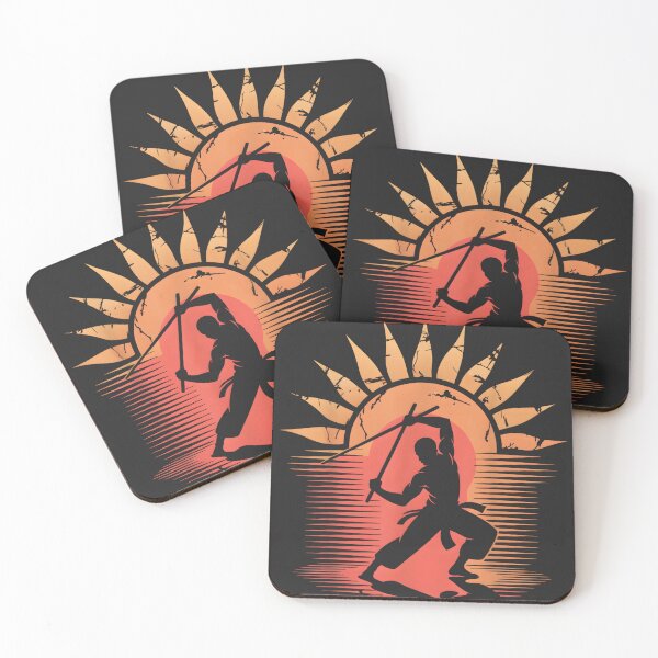 Item preview, Filipino Martial Arts Kali Stick Warrior Sunburst Silhouette designed and sold by BUNNIES-EL.