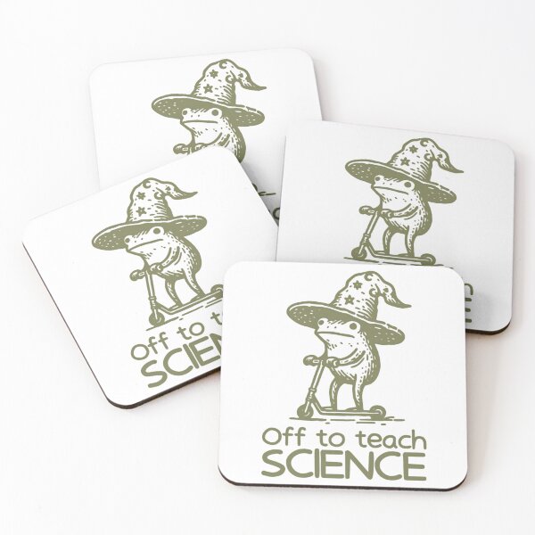 Item preview, Off To Teach Science Frog Wizard Scooter Teacher Gift designed and sold by Colorful-Garden.