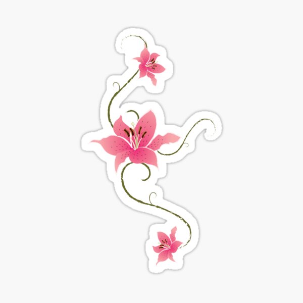 Star Gazing Lilies Sticker