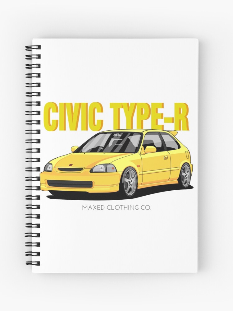 Civic Type R 1997 Yellow Spiral Notebook By Monstta Redbubble