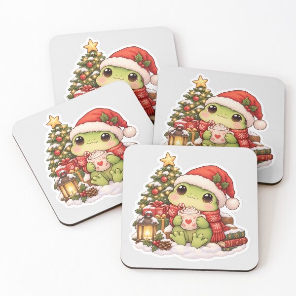 Item preview, Cute Christmas Frog with Hot Cocoa  designed and sold by manexus.