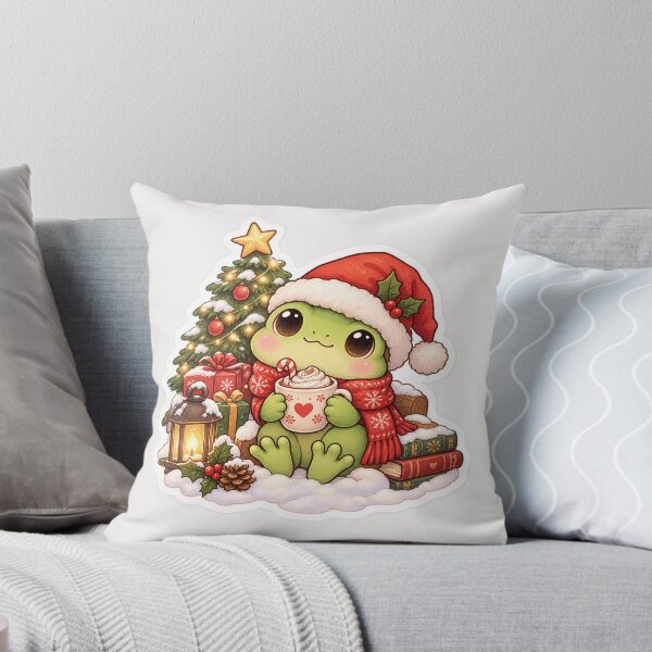Item preview, Cute Christmas Frog with Hot Cocoa  designed and sold by manexus.