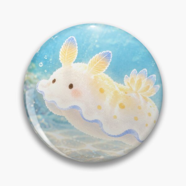 Item preview, Sea Bunny Slug With Golden Spots in Sunlit Shallows designed and sold by AshiraCreations.