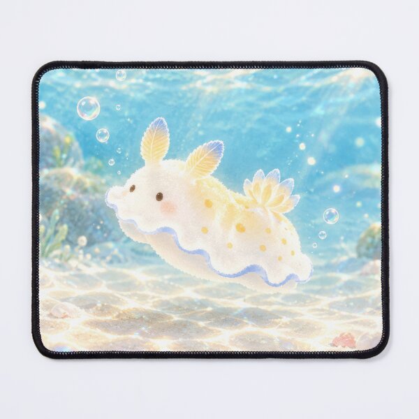Item preview, Sea Bunny Slug With Golden Spots in Sunlit Shallows designed and sold by AshiraCreations.