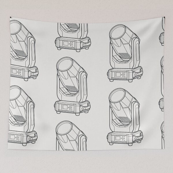 Item preview, Moving Head Moving Light Stage Fixture Technical Vector Line Art designed and sold by drTerrens.