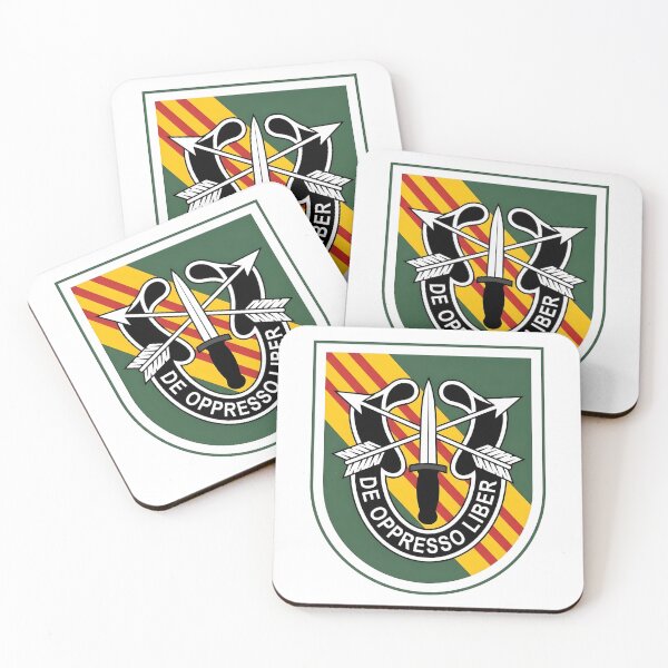 Item preview, US Army Special Forces De Oppresso Liber Vietnam Beret Flash Patch designed and sold by CharlieDesings.