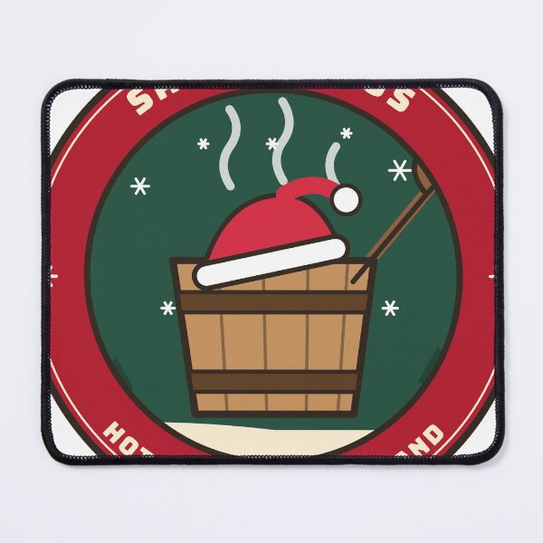 Item preview, Sauna Claus Funny Finnish Christmas Badge designed and sold by therealgood1.