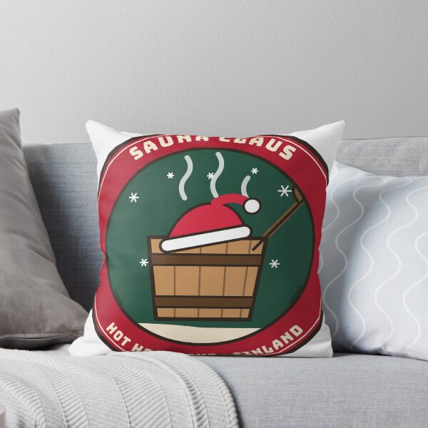 Item preview, Sauna Claus Funny Finnish Christmas Badge designed and sold by therealgood1.