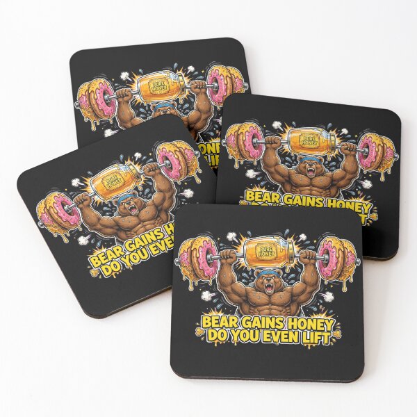 Item preview, Bear Gains Honey Do You Even Lift Funny Buff Bear Gym Workout designed and sold by StrongEveryDayStore.