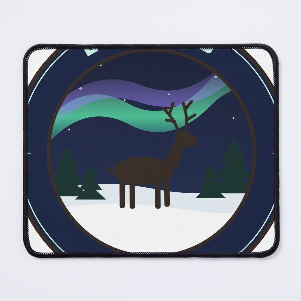 Item preview, Lapland Aurora Club Northern Lights Reindeer Badge designed and sold by therealgood1.