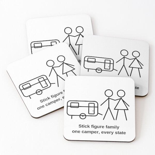 Item preview, Stick Figure Family One Camper Every State designed and sold by porchswings.