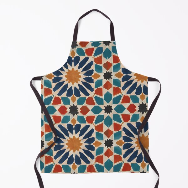 Item preview, Moroccan Tiles Seamless Pattern Canvas Print | Bold Terracotta & Cobalt Zellige Wall Art | Modern Mudéjar Geometric Mosaic Poster | Ethnic Kitchen Backsplash Decor designed and sold by SergioMiklos.